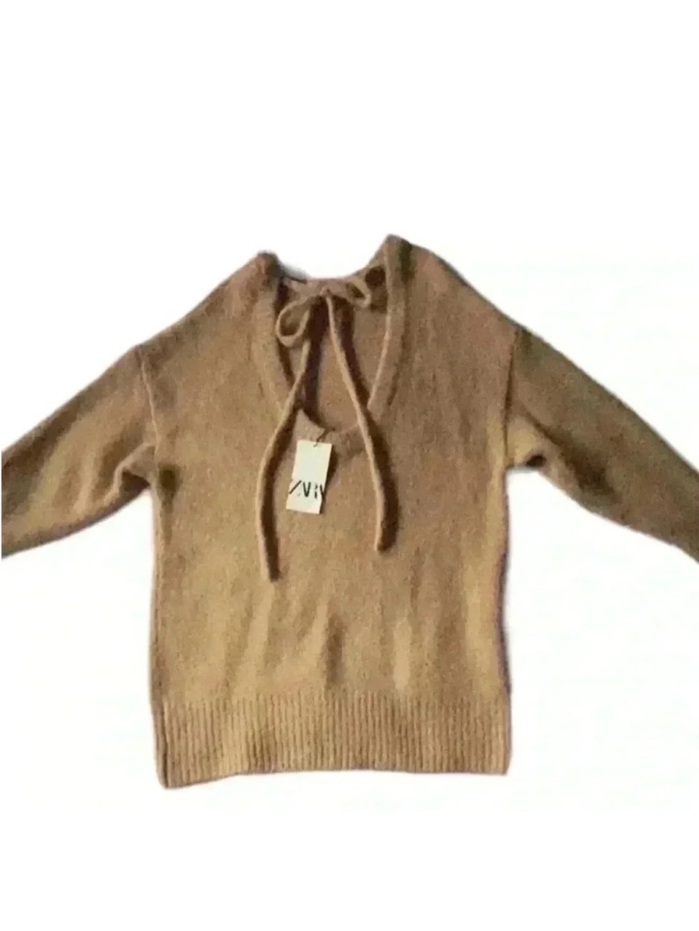Zara
Zara Oversized Sweater Dress Soft Alpaca Blend Deep V-Neck Ribbed
Hem Cuffs - Picture 9 of 9